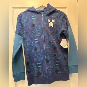 NWT Minecraft Blue Hoodie